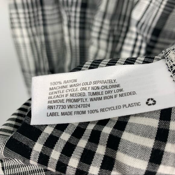 A New Day Smocked Black White Dress Women's Size Medium NWT - Picture 5 of 10